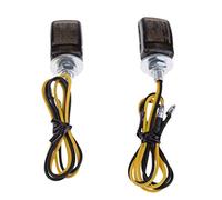 Graootoly 2 indicadores universales LED negros pequeños intermitentes para motocicleta