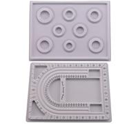 Graootoly 2 piezas de tablero de diseño de cuentas tablero de diseño de pulsera tablero de cuentas flocado collar organizador de joyas DIY fabricación de joyas