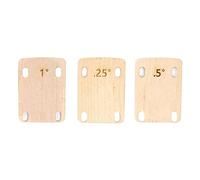 Graootoly 3 cuñas para el cuello de guitarra, junta de madera, placa de cuello atornillada para reparación de guitarra y bajo de 0.25, 0.5 y 1 grados (B)