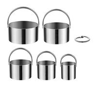 Graootoly 5 cortadores de galletas con - Cortador de donas redondo de acero inoxidable para hornear moldes de 5 tamaños