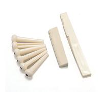 Graootoly 6 de puente + sillín + sillín de puente hueso/hueso guitarra acústica blanco