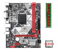 Graootoly B75-H I3-2120 CPU +1X8G DDR3 1600MHz RAM LGA 1155 USB 3.0 SATA 3.0 Desktop Motherboard Kit de piezas