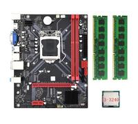 Graootoly B85M VHL Desktop Motherboard +I3-3240 CPU +2X DDR3 1600MHz 8G RAM LGA 1155 USB 3.0 SATA 3.0 Placa base de computadora Fácil de instalar Fácil de usar