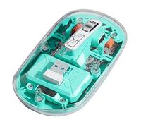 Graootoly Bass - Ratón inalámbrico Bluetooth (3 modos, 2,4 G+Bluetooth5.0, para ordenador portátil/tableta, color verde, duradero, fácil de usar)
