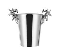 Graootoly Cubiteras de hielo de acero inoxidable, de cabeza de ciervo, cubo de hielo aislado, cubos de vino, cubo de champán para patios y bar (S)