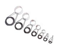 Graootoly de 7 guías de caña de pescar, 7 tamaños, punta telescópica, kit de reparación de anillos de línea