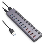 Graootoly Divisor USB 3.0 11 puertos de carga multiinterfaz HUB con instalación fácil de usar