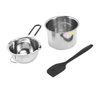 Graootoly Double Boiler Pot Set Stainless Steel Melting Pot with Silicone Spatula for Melting Chocolate, Soap,Wax,Candle Making