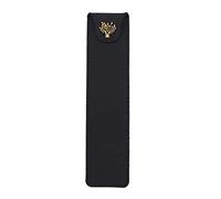 Graootoly Estuche de piel auténtica para bolígrafo con botón a presión para bolígrafo de punta redonda, color negro, Black