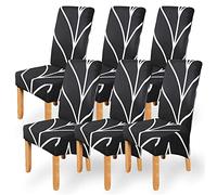 Graootoly Fundas para sillas de comedor, 6 unidades, extraíble, lavable, protector de de comedor