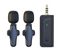 Graootoly K35Pro Micrófono inalámbrico Lavalier Micrófono para cámara Teléfono celular Grabación Video Altavoz Auriculares Fácil de Instalar Fácil de Usar