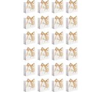 Graootoly Paquete de 24 bolsas pequeñas de regalo de agradecimiento para fiestas, cajas de regalo con lazo dorado, bolsas de regalo de papel, F