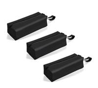 Graootoly Paquete de 3 bolsas de herramientas pequeñas, multiherramientas, bolsa de cremallera de fondo plano, impermeable, bolsa de herramientas de lona Oxford duradera, Black