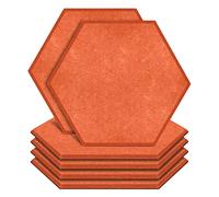 Graootoly Paquete de 6 paneles acústicos hexagonales a de sonido, acolchados, bordes biselados, paneles de sonido para estudio de grabación, oficina, hogar