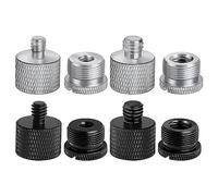 Graootoly Paquete de 8 adaptadores de soporte de micrófono, kit adaptador de soporte de micrófono 5/8 hembra a 3/8 macho, 3/8 hembra a 5/8 macho, para soporte de micrófono, brazo de brazo, trípode de