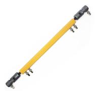 Graootoly Pedal de tambor de doble patada, eje de transmisión de pedal de de acero, brazo conector, amarillo, duradero, fácil de usar