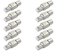 Graootoly RJ45 Cat7 Connectors Tool-Free Reusable Shielded Ethernet Termination Plugs, Internet Plug, Fast Field Installation