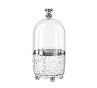 Graootoly Soporte para brochas de maquillaje con tapa giratoria de 360 grados, transparente, a prueba de polvo, duradero, fácil de instalar