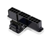 Graootoly Tarjeta gráfica 3X8P a 40 Series ATX 3.0 12V HPWR 12+4P 600W Conector de dirección asistida de 180 grados Fácil de instalar Fácil de usar Plata B