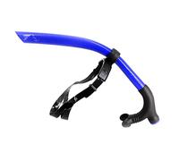 Graootoly Tubo de respiración frontal de silicona para entrenamiento de buceo para adultos, tubo de buceo para natación, equipo de buceo, azul