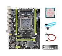 Graootoly X79 Actualización de placa base X79 Pro+E5 2630 V2 CPU+cable SATA+cable de interruptor+deflector M.2 NVME LGA2011 para