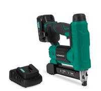 VONROC - Grapadora inalámbrica con clavadora de 20 V, batería y cargador incluidos, 2000 fijaciones, 30 golpes, función 2 en 1 clavos y grapas - LED integrado, percusión ajustable, Softgrip