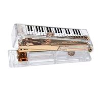 Grapadora acrílica dorada, bonita grapadora de oficina con capacidad para 25 hojas y 100 grapas para escritorio de oficina en casa.