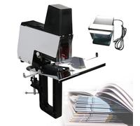 Grapadora Alta Resistencia Con Interruptor Pedal, Grapadora Encuadernadora Plana Con Sillín, 1-9 Niveles De Ajuste Fuerza,Grapado Con Sillín O Grapado Plano,For Oficina,Escuela Imprenta