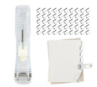 Grapadora compacta | Dispensador de abrazadera de escritorio para papel | Grapadora de clip para carpeta de documentos, para biblioteca, dormitorio, universidad, hogar, escuela, oficina, viajes