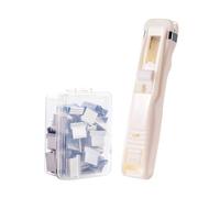 Grapadora con Clip | Dispensador compacto de pinzas - Dispensador manual de pinzas para papel - Para Organizar Documentos en Hogar, Escuela, Dormitorio y Apartamento