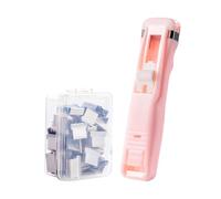 Grapadora con Clip para Carpetas de Oficina,Dispensador de Sujetapapeles Ahorrador de Espacio | Dispensador manual de pinzas para papel | Para Organizar Documentos en Hogar, Escuela, Dormitorio y Apar