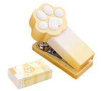 Grapadora de bolsillo | Grapadora de garra de gato para grapas de papel, grapadora infantil, para niños y estudiantes, para aulas, escuela y oficina, para viajes de Navidad, encuadernado 2-15 hojas