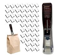 Grapadora De Escritorio - 50 Clips, De Bloqueo En Forma De U Y Función De Sujeción A Prueba De Curvas, Grapadora De Bolsillo, Clips De Papel Portátiles | Dispensador De Clip De Almeja Para La
