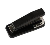 Grapadora de Escritorio Giratoria 360 Grados, Capacidad 25 Hojas, Metal Negro - Durable y Estable, Ideal para Oficina y Hogar