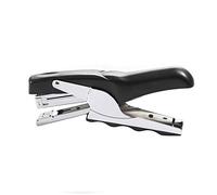 Grapadora de mano, grapadora de alicates, capacidad de 25 hojas para oficina, escuela, hogar, color negro