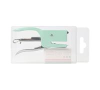 Grapadora de metal de grado profesional con aguja de repuesto, agarre ergonómico que reduce la fatiga de las manos durante tareas largas, grapadora manual