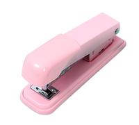 Grapadora de oficina Grapadora de escritorio ergonómica de metal sin esfuerzo Gran capacidad 60 mm de profundidad para oficina Escuela Estudiantes Maestros Dormitorio Construcción (Rosa)