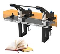 Grapadora de sillín resistente, doble cabezal manual A4, une hasta 60 hojas, plana/sillín dos modos, universal para grapas de 6 mm, 8 mm, 10 mm, ideal para oficina y escuela