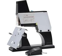 Grapadora eléctrica automática con pedal, grosor ajustable de 1 a 9 niveles, máquina de encuadernación rápida para el hogar, escuela, oficina, negocios, doble cabezal