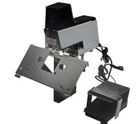 Grapadora eléctrica automática con pedal para 2-50 hojas, profundidad de hasta 100 mm, 1-9 niveles de intensidad para encuadernación plana y de sillín