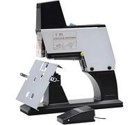 Grapadora eléctrica automática, grosor ajustable de 100 mm, intensidad de 9 niveles, máquina engrapadora rápida de doble cabezal con pedal de pie para el hogar, escuela, oficina, negocios