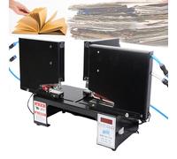 Grapadora eléctrica con pantalla digital, máquina de encuadernación rápida de doble cabezal con ranura para clavos emergente y contador de rendimiento, para imprentas, oficinas, editoriales
