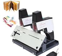 Grapadora eléctrica de alta resistencia, máquina de encuadernación rápida automática con grosor ajustable, ajustes de 9 velocidades para una fácil encuadernación de libros, uso en escritorio