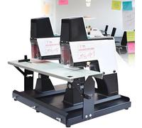 Grapadora eléctrica de sillín de pedal, máquina de encuadernación automática de 9 velocidades para folletos/informes, cubierta de seguridad, profundidad de bricolaje, compatible con grapas 23/6, 23/8