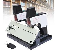 Grapadora eléctrica de sillín, máquina de encuadernación automática de 9 velocidades para encuadernación plana y vertical, 40 páginas, compatible con grapas 23/6, 23/8, 24/6, 24/8, ideal para la