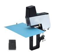 Grapadora eléctrica, grapadora de puntada de sillín resistente, 40 hojas, profundidad ajustable de 100 mm, presión de encuadernación de 1 a 9 niveles, para oficina, escuela, imprenta