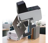 Grapadora eléctrica para sillín, velocidad de 80/mínimo, 210 grapas, interruptor plano instantáneo/sillín de 100 mm, precisión de ± 0,1 mm, máquina de encuadernación automática para manuales/folletos