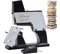 Grapadora eléctrica rápida para folletos con pedal, grapadora de oficina resistente para libros y encuadernación de papel
