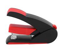 Grapadora Jxngery de 20 hojas de capacidad, 100 pines, gran capacidad, ahorro de mano de obra, grapadora portátil con mango ergonómico para escritorio de oficina (5652 negro (rojo))