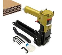 Grapadora neumática para cajas de cartón, potente pistola de clavos neumática con profundidad y apriete ajustables, selladora manual industrial para cajas de cartón corrugado(15-18mm)
